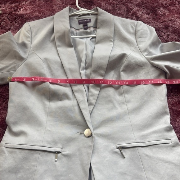 LTS Long Tall Sally Elegant Gray Blazer Jacket size 10 - Picture 5 of 8